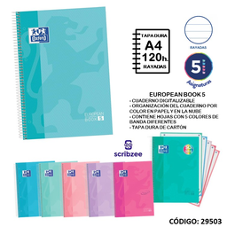 [L29503] CUADERNO A4 TAPA DURA OXFORD RAYADO X120hjs. DIGITALIZABLE