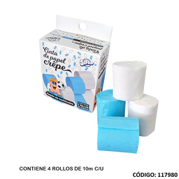 [L117980] CINTA PAPEL CREPE ARGENTINA 10m. X4 UNIDADES (L117980)