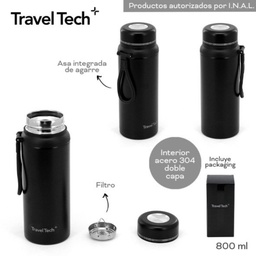 [R30638] BOTELLA 800ml. TRAVEL METAL  (R30638)