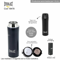 [R30422] BOTELLA EVERLAST 450ml. ACERO (R30422)