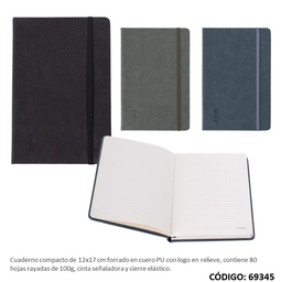 [L69345] CUADERNO FW TAPA DURA12X17cm. RAYADO X80hjs.  (L69345)