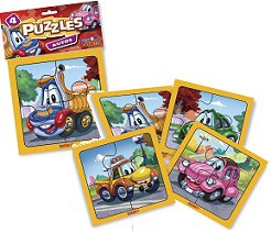 [J0781] PUZZLE    4 PIEZAS DURAVIT AUTOS  (J0781)