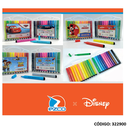 [L322900] MARCADOR EZCO TRIANGULARES X24 COLORES (L322900)