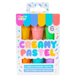 [L31719] RESALTADOR KIRUKI HELADO X6 COLORES MINI PASTEL (L31719)