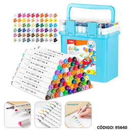 [L95640] MARCADOR DELI 2 PUNTAS COLORUN ALA GUA X60 COLORES (L95640)