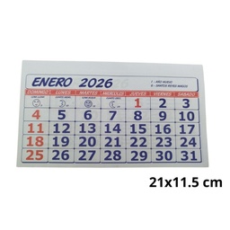 [L23397] CALENDARIO  MENSUAL 21X11.5 cm. (L23397)