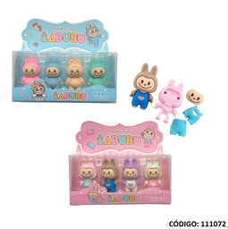 [L111072] GOMA DE BORRAR LABUBU 3D X4 (L111072)