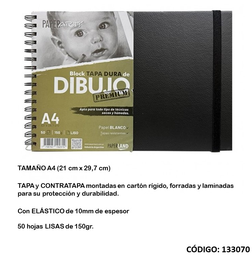 [L133070] BLOCK DIBUJO PAPERLAND CON ESPIRAL A4 PREMIUM 150gr. (L133070)