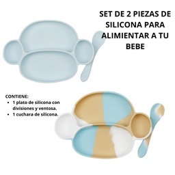 [R32531] SET DE 2 PIEZAS DE SILICONA PARA ALIMENTAR BEBE (R32531)