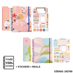 [L192760] CUADERNO 17X22 IBI CRAFT RAYADO X150hjs. (L192760)