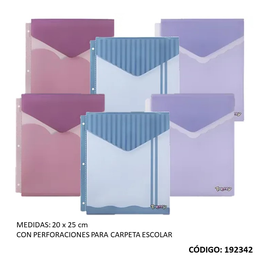 [L192342] SOBRE POLIPROPILENO PARA CARPETA N3 CON BOTON X6 UNIDADES (L192342)