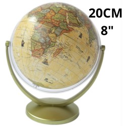 [L32796] GLOBO TERRAQUEO 20cm. ANTIGUO BASE PLASTICA (L32796)