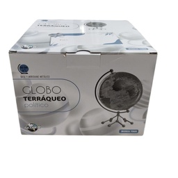 [L33116] GLOBO TERRAQUEO 20cm. TOKIO BASE CROMADA (L33116)