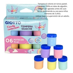 [L33404] TEMPERA GIOTTO CANDY X6 COLORES (L33404)