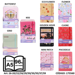 [L175560] LIBRETA MULTI PAPER A5 TAPA DURA CON ELASTICO X96hjs. (L175560)