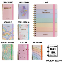 [L289300] CUADERNO 16X21 TAMPIK TAPADURA RAYADO X80hjs. (L289300)