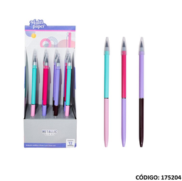 [L175204] BOLIGRAFO MULTIPAPER METALLIC RETRACTIL DUO LAPIZ (L175204)