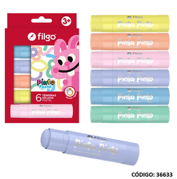 [L36633] TEMPERA SOLIDA FILGO X6 COLORES PASTEL (L36633)