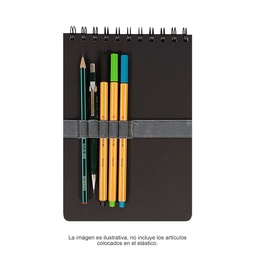 [S5127] BLOCK TALBOT ESPIRAL KRAFT CON ELASTICO Y LAPIZ RAYADO (S5127)