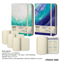 [L4680] LIBRETA A5 LEDESMA NAT OCEAN 3 EN 1 X96hjs. (L4680