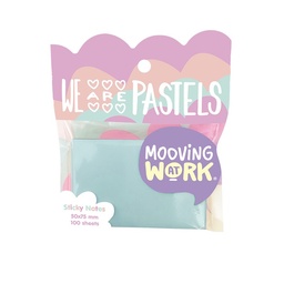 [L34858] NOTAS ADHESIVAS PASTEL MOOVING WORK 50X75X100hjs.(L34858)