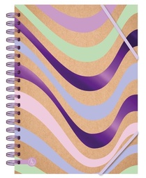 [L17125] CUADERNO 20X28 REYSA KRAFTY ESPIRAL X100hjs. TAPA DURA RAYADO (L17125)