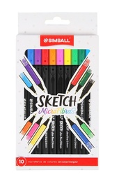 [L41026] MICROFIBRA SIMBALL 0.4mm. SKETCH X10 COLORES (L41026)
