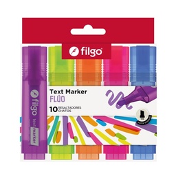 [L34024] RESALTADOR FILGO TEXTMARKER FLUO X10 COLORES (L34024)