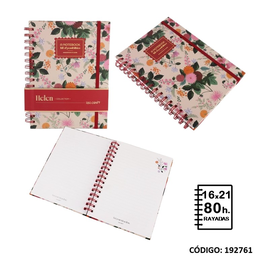 [L192761] CUADERNO 16X21 IBI CRAFT TAPA DURA HELEN RAYADO X80hjs. (L192761)