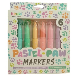 [L35607] MARCADOR KIRUKI PAW-PAW X6 COLRES PASTEL (L35607)
