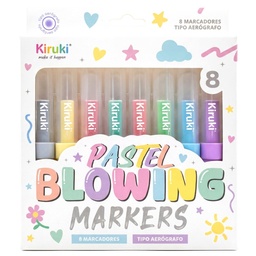 [L35613] MARCADOR KIRUKI BLOWING X8 COLORES PASTEL AEROGRAFO (L35613)