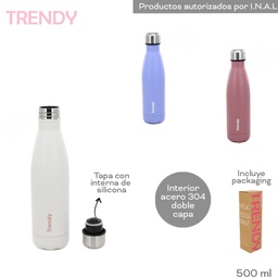 [R35415] BOTELLA 500ml. TRENDY ACERO (R35415)