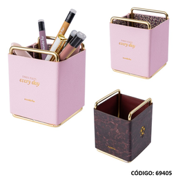 [L69405] PORTALAPIZ FW METAL + CUERO MALBEC (L69405)