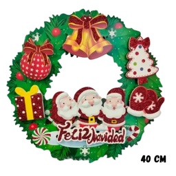 [R36114] CORONA FELIZ NAVIDA 40cm. (R36114)