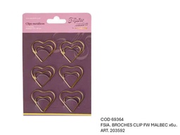 [L69364] BROCHES CLIP FW MALBEC X6 UNIDADES (L69364)