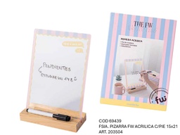 [L69439] PIZARRA FW ACRILICA CON PIE 15X21 COFEE (L69439)