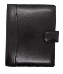 [L4135] AGENDA 2027 N7 CITANOVA DIARIA CUERO VACA PREMIUM CON BROCHE NEGRO (L4135)