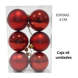 [R32078] ESFERA NAVIDAD 4cm. X6 UBIDADES (R32078)
