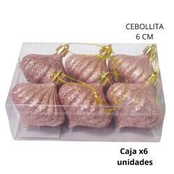 [R32068] ADORNO NAVIDAD CEBOLLITA 6cm. X6 UNIDADES (R32068)