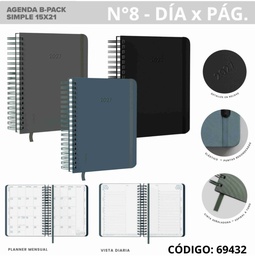 [L69432] AGENDA 2027 N8 FW DIA POR PAGINA B-PACK SIMPLE (L69432)