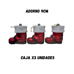 [R36141] ADORNO NAVIDAD ZAPATO X3 UNIDADES 9cm. (R36141)