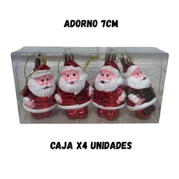[R36136] ADORNO NAVIDAD PAPA NOEL X4 UNIDADES 7cm. (R36136)