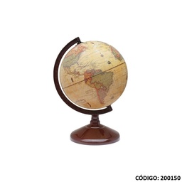 [L200150] GLOBO TERRAQUEO 14CM PLASTICO ANTIGUO (L200150)