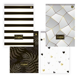 [S8277] BLOCK TAPA DURA 17X25cm. HAPPEN X80hjs. RAYADO (S8277)