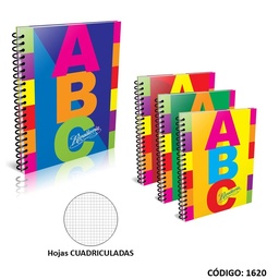 [L1620] CUADERNO ABC RIVADAVIA 21X27 CARTON ESPIRAL CUDRICULADO x 00HJ (L1620)